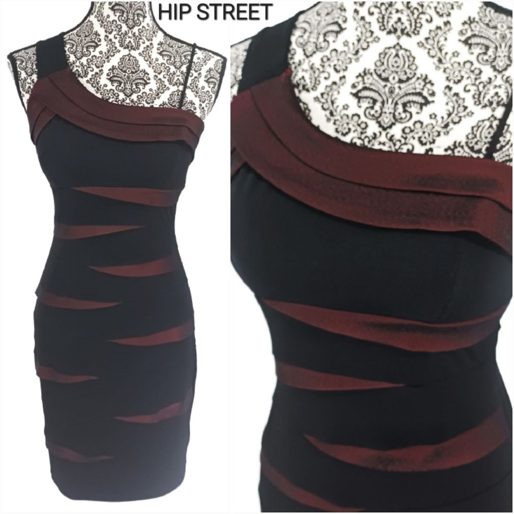 VALERIE BERTINELLI One Shoulder Free Mummy Wrap Panels Stretch Bandage Dress 6